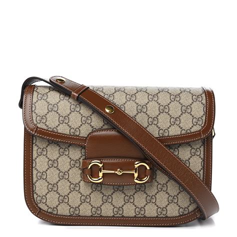 gucci horsebit bag fashionphile|GUCCI GG Supreme Monogram Horsebit 1955 Shoulder Bag.